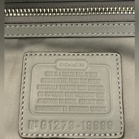 COACH Signature C Jacquard Canvas w/Leather Trim Tote Bag - Picture 11 of 11